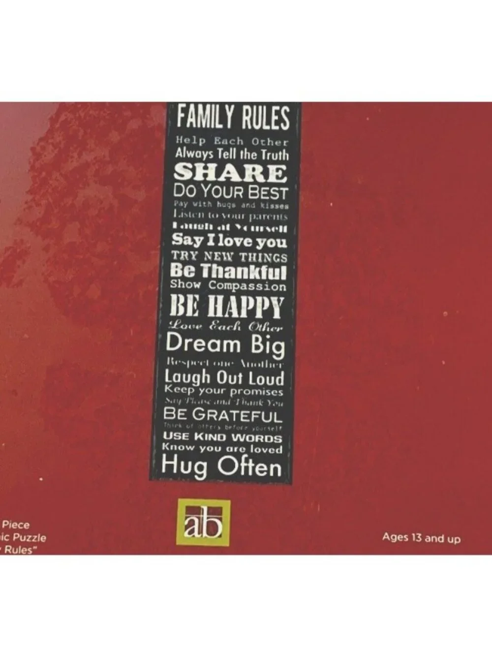 Puzzle Louise Carey Family Rules Panoramic by Andrews & Blaine 1000 Piece Sealed